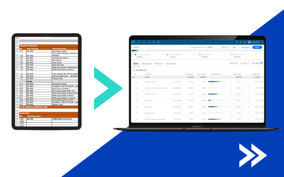 Ditch spreadsheets for smarter progress claims management