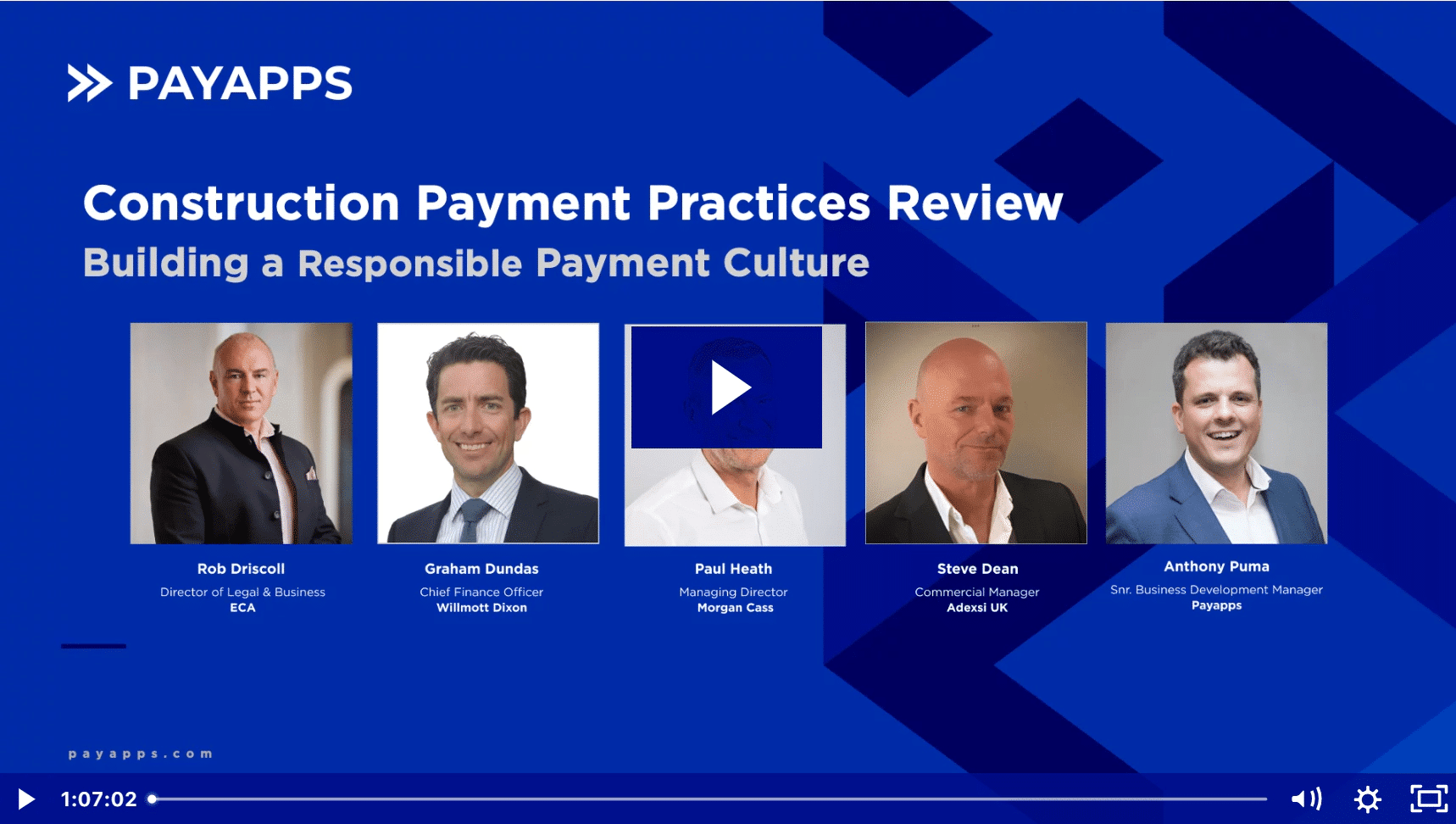 WATCH - Webinar Recording - Construction Payment Practices Review - Building a Responsible Payment Culture